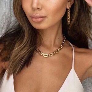 Eddie Borgo Gold Supra Link Chain Link Necklace 17" NEW